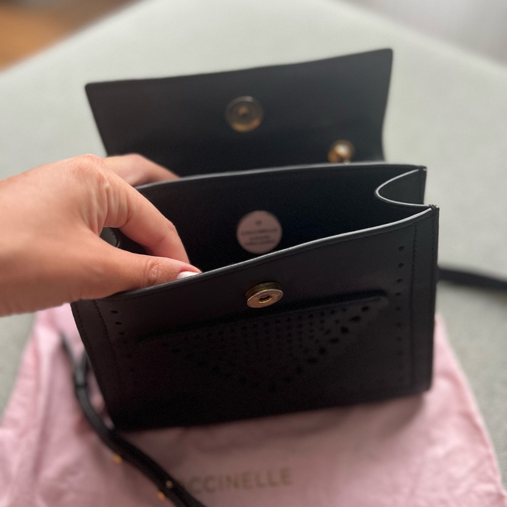 Coccinelle Black Leather Crossbody Bag